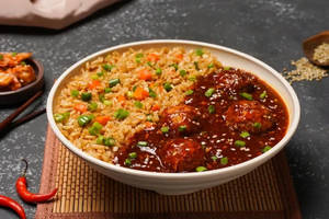 Veg Fried Rice with Manchurian Combo