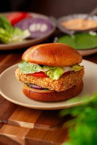 Grilled paneer burger