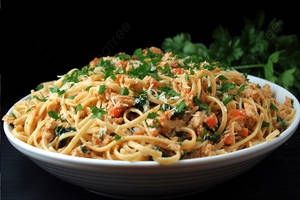 Veg Pink Sauce Spaghetti
