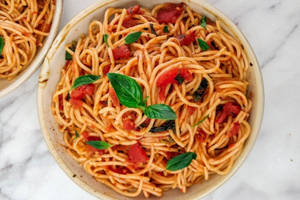 Veg Kadhai Gravy Spaghetti