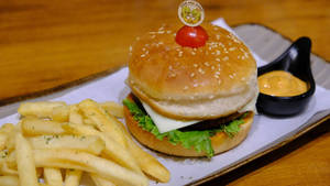 Dodo Veggie Burger With Fries