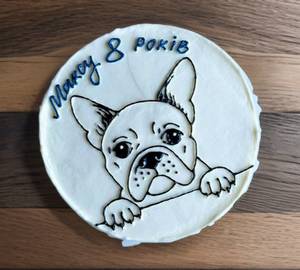 Dog Face White Forest Cream Cake