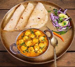 Roti 3+ paneer masala curry
