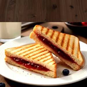 Bread Jam With Hot Milk