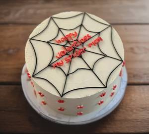 Spider Man Design Strawberry Cake