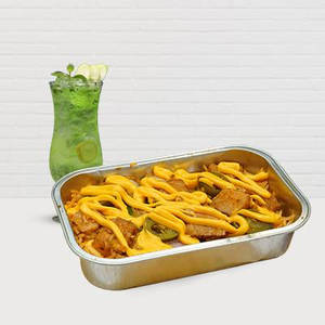 Cheesy Chicken With Korean Rice + Green Apple Refreshing Drink