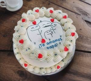 Family Love Red Velvet Design Cake