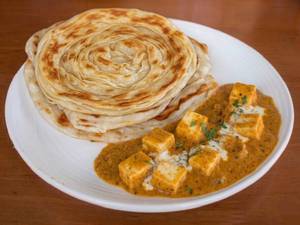 Parotta 3 + paneer masala  curry