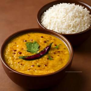 Dal Fry + Rice