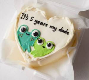 Heart Shape Vanilla Cute Bento Cake