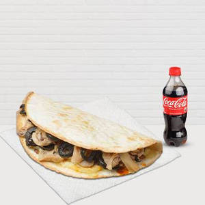 Mushroom Quesadilla 1pc + Pet Soft Drink 250ml