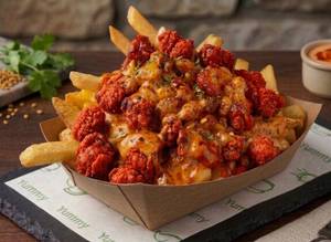 Chicken 65 Cheesy Fries