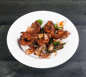 Chilli Oyster Prawns Dry