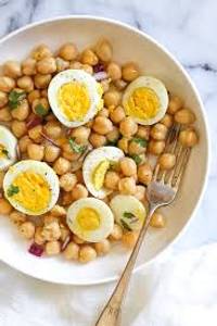 Egg chickpea salad