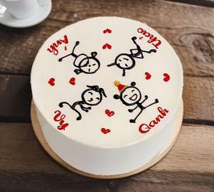 Birthday Celebration Black Forest Cartoon Cake