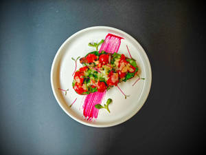 Caprese Slow Roasted Young Tomato Pesto