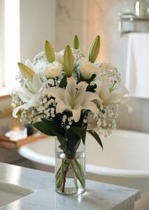 White Mix flower arrangement