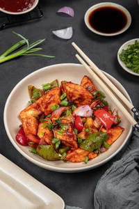 Chili Paneer Dry 10 Pcs