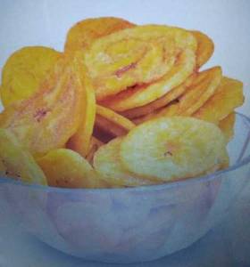 Garlic banana chips