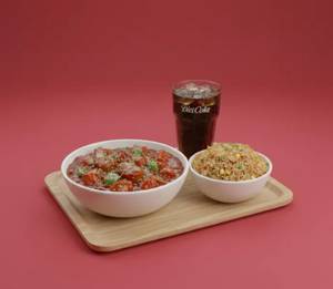 Chicken Fried Rice+chicken Manchurian+250ml Cold Drink