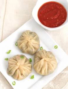 Spicy Chicken Momos.