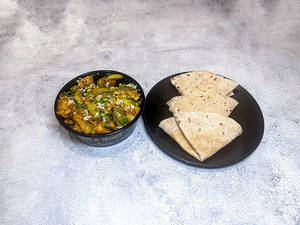 Tindora Bataka Sabji With Phulka Roti