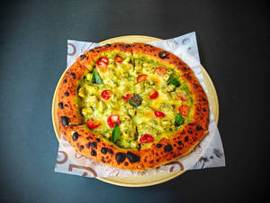 Pesto Chicken Buffalo Mozzarella Pizza (10 Inches)