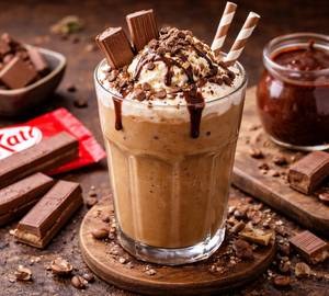 Cold coffee with kitkat
