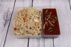 Veg Chowmein With Veg Manchurian (1 Bowl