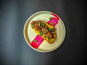 Forest Mushrooms, Creamed Spinach Truffle Drizzle