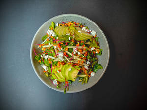 Avocado, Apple Arugula Salad