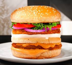 Double deluxe veg burger