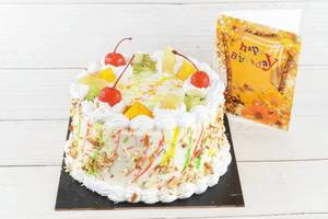 Fresh Fruit with Almond Cake