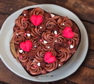 Chocolate Heart Shape Love Cake