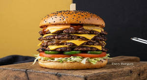 Cheesy Buff Smash Burger ( Quadruple )
