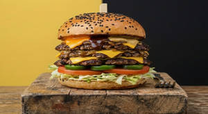 Cheesy Lamb Smash Burger ( Triple )