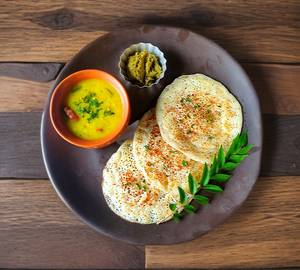 Plain  dosa 3pcs chutney sambhar