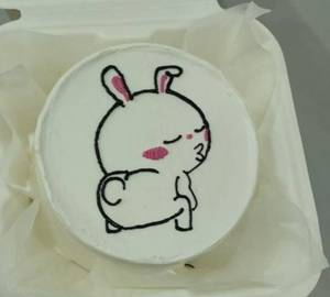 Rabbit Theme Baby Chocolate Bento Cake
