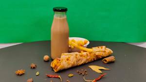 Veg Paneer Roll + Fries + Cold Coffee