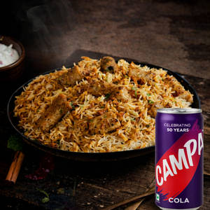 Hyderabadi Mutton Seekh Biryani + Drink Combo