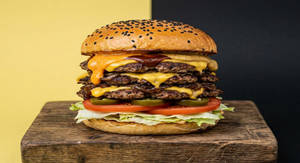 Cheesy Buff Smash Burger ( Triple )