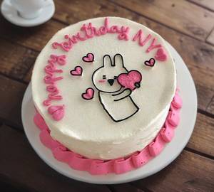 Colour Full Love Cute Vanilla Cake