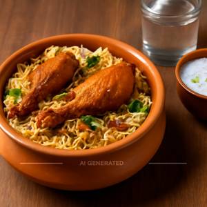 Fry Piece Chicken Handi Biryani (2persons)