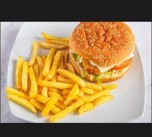 1 Veg Burger With French Fries [Medium]