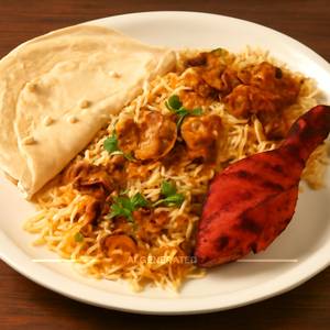 Chicken Biryani [Full] With Tandoori Chicken [Half] And 2 Rumali Roti