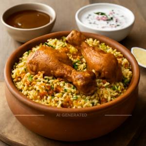 Spl Chicken Handi Biryani (2 Persons)