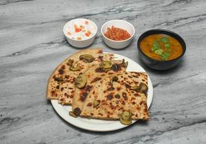 Mushroom Stuffed Paratha