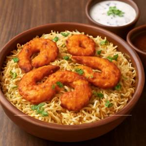 Full Prawns Biryani 