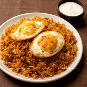 Fried Egg Biryani[Andhra Style]