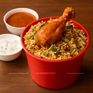 Red Bucket Special Chicken Biryani [1-2 Person]